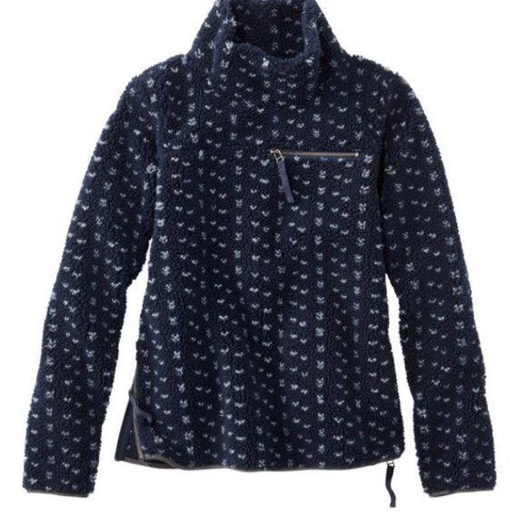 L.L. Bean‎ Signature Fleece Mock Neck Pullover - Size XS - Picture 1 of 9